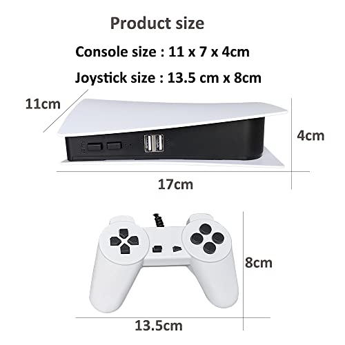 Retro Games Console With Game Station, Built In 200 Retro Games, Retro Game Console With Dual Wired Usb Controller, Retro Games Console For Tv, Game Consoles For Kids And Adults, White For EU