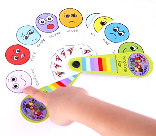 Emotions Face Feelings Fan Flash Cards - ASD / Autism / SEN / Special Needs Nonverbal Speech Delay Social Communication Aid