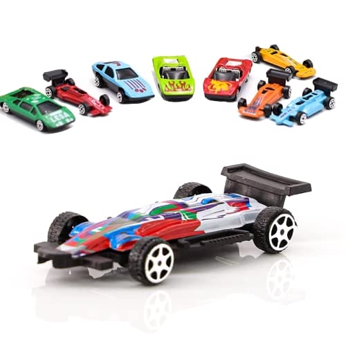 HMN 8Pack Die Cast Metal Cars and Model Cars, Educational Racing Cars Set (Colors & Design May vary)