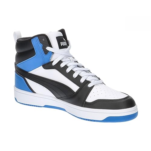 Puma Unisex Adults Rebound V6 Sneakers, Puma White-Puma Black-Shadow Gray-Puma White, 10 UK