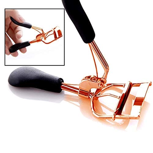 Eyelash Curler With 4 Refill Pads Rose Gold Designed for No Pinching or Pulling Just Dramatically Curled Eyelashes & Lash Line In Seconds By Majestik+