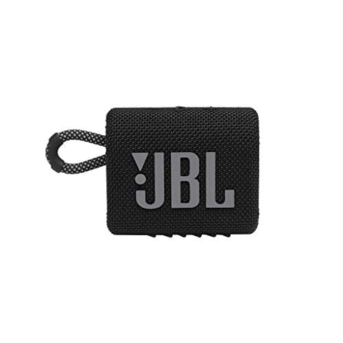 JBL GO 3 - Wireless Bluetooth portable speaker, 5 Hours of Playtime, integrated loop for travel with USB C charging cable, in black