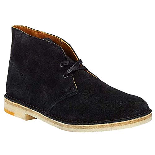 Clarks Originals Mens Desert Boot Suede Leather Black Combi Boots 7.5 UK