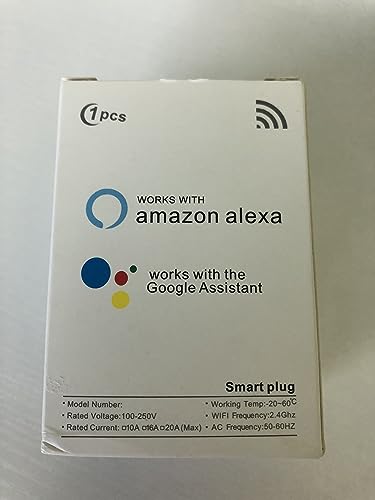 Smart WiFi Plug for Amazon Alexa - Smart Plugs with Energy Monitoring Compatible with Amazon Alexa(Echo)/Google, 16A 2.4Ghz WiFi APP Remote Control Smart Life Plug Socket UK Timer Home Devices