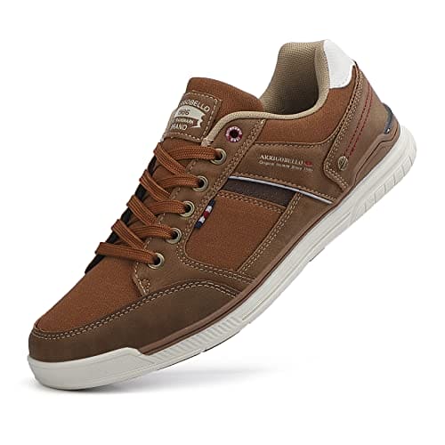 TARELO Trainers Men's Shoes Classic Sneaker Brown 7