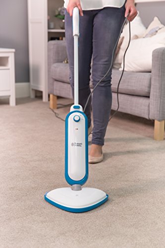 Russell Hobbs RHSM1001-G Steam and Clean Steam Mop White & Aqua - Free 2 year guarantee