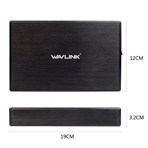 Wavlink 3.5" Caddy USB 3.0 to SATAⅠ/Ⅱ/Ⅱ External HDD SSD Hard Drive Enclosure with Power Adapter, Stand, USB 3.0 Cable, Tool-Free [Support UASP & 10TB]