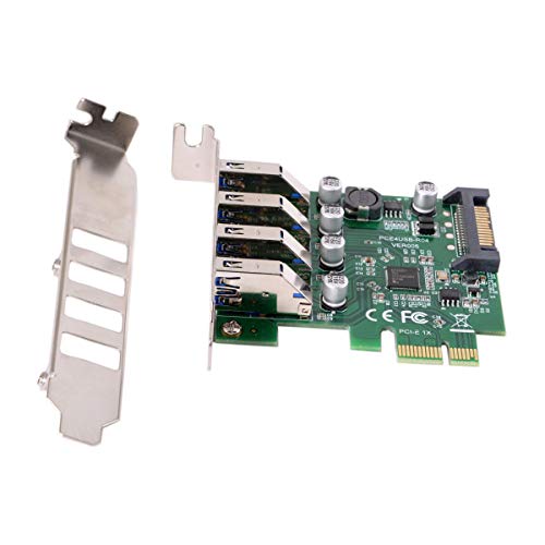 chenyang U3-101 CY Low Profile 4 Ports PCI-E to USB 3.0 HUB PCI Express Expansion Card Adapter 5Gbps for Motherboard