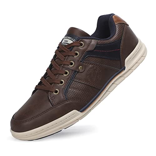 TARELO Trainers Men's Shoes Classic Sneaker Brown 7