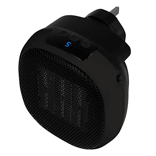 Russell Hobbs RHPH7001 700W Compact Portable Black Ceramic Plug in Fan Heater in Black with 2 Heat Settings & Overheat Protection, 10m2 Room Size, 2 Year Guarantee