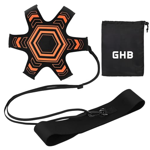 GHB Football Kick Trainer Solo Practice Training Aids with Adjustable Waist Belt, Football Control Skills Trainer Equipment Gifts for Boys Kids