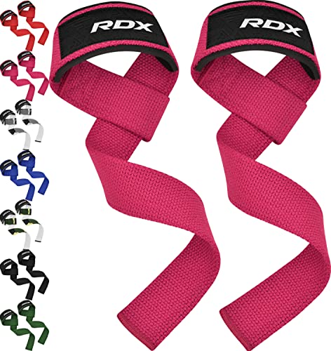 RDX Weight Lifting Straps,Powerlifting Deadlifting, Anti Slip 60CM Hand Bar Grip, 5MM Neoprene Wrist Support, Heavy Duty Weightlifting Bodybuilding Workout