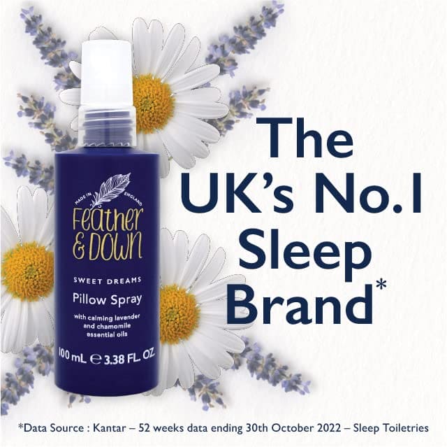 Feather & Down Pillow Spray Duo Set (50ml Sweet Dreams Pillow Spray & 50ml Breathe Well Pillow Spray) - The Perfect Combination for a Peaceful Night's Sleep. Cruelty Free. Vegan Friendly.