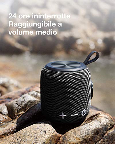 FIGMASU Bluetooth Speaker,Portable Bluetooth Speaker,Mini Bluetooth 5.0Dual Pairing Wireless Speaker,360 HD Surround Sound & Rich Stereo Bass IPX7 Waterproof for Travel,Pool and Outdoor(Black)