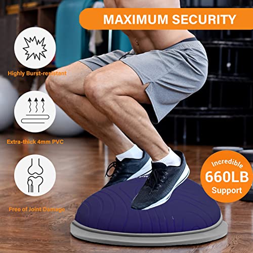 PROIRON Balance Ball, Balance Trainer with Resistance Bands, Balance Training Equipment with Pump, for Core Strength and Full Body Exercise, 47cm