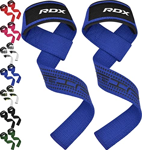 RDX Weight Lifting Straps,Powerlifting Deadlifting, Anti Slip 60CM Hand Bar Grip, 5MM Neoprene Wrist Support, Heavy Duty Weightlifting Bodybuilding Workout