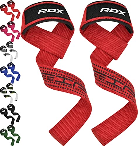 RDX Weight Lifting Straps,Powerlifting Deadlifting, Anti Slip 60CM Hand Bar Grip, 5MM Neoprene Wrist Support, Heavy Duty Weightlifting Bodybuilding Workout