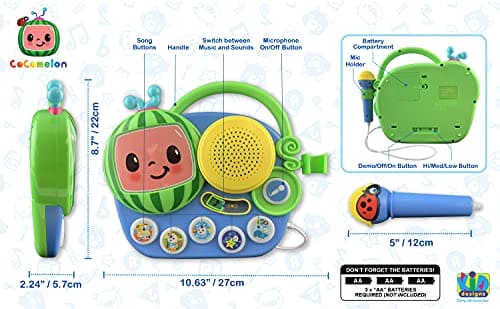 EKids 115 Cocomelon Sing Along Boombox