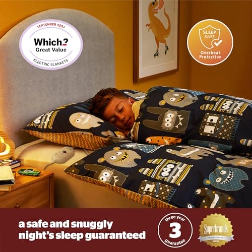 Silentnight Comfort Control Electric Blanket Double - Heated Electric Underblanket with 3 Heat Settings, Fast Heat Up, Overheat Protection and Easy Fit Straps - Machine Washable - Double 135x120cm