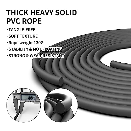 PROIRON Weighted Jump Rope 1LB, Skipping Rope with Aluminum Alloy Handle, Extra Thick 7mm Heavy Jump Ropes Adult for Women Men, for Exercise, Boxing, Fitness (Adjustable Speed Rope 3M Long)