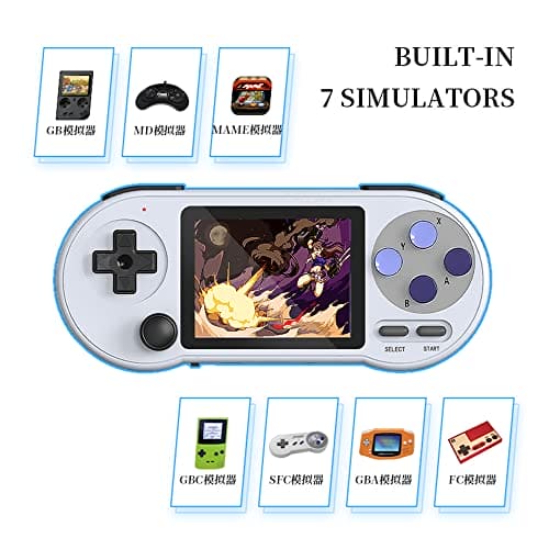 SF2000 Retro Games Console With 6000+ Games, 3.0 Inch Screen 2.4G Wireless Retro Games Console For TV, High Precision Control Game Consoles, Seven Emulators, Gift For Adults And Kids(2 Players)