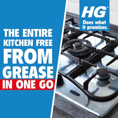 HG Grease Away Cleaner, Simple & Strong Kitchen Degreaser, Multi Use for Any Surface, - Removes Fat & Oil Easily - 500ml Spray (128050106)