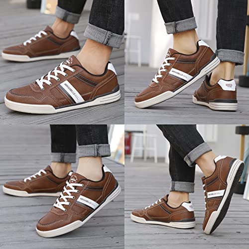 TARELO Trainers Men's Shoes Classic Sneaker Brown 7