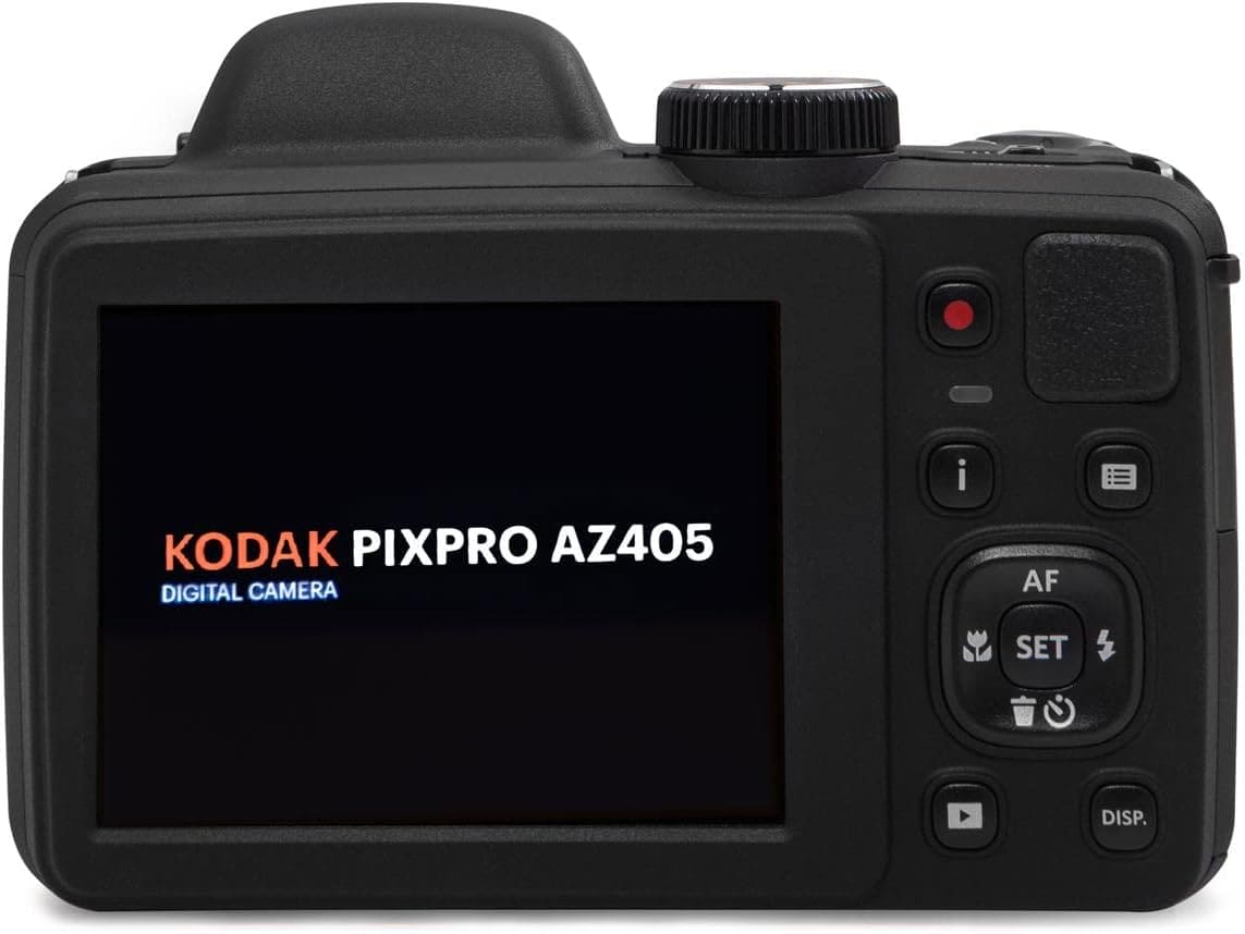 KODAK PIXPRO AZ405-BK 20MP Digital Camera 40X Optical Zoom 24mm Wide Angle Lens Optical Image Stabilization 1080P Full HD Video 3" LCD Vlogging Camera (Black)