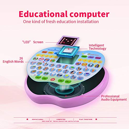 Eala Birthday Gift for Girls Kids, Education Computer Toys Age 1 2 3 Boys Toddlers Tablet Toys Gift Age 2 3 4 Childrens Girls Learning Toy for 2-4 Year Old Girls