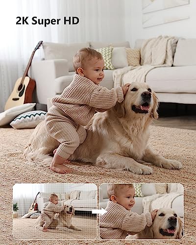 IMOU 2K WiFi Security Camera Indoor Pet Dog Baby Camera with AI Human/Motion/Sound Detection, 360° Wireless Home Security IP Camera, Smart Tracking, Siren, Night Vision, 2-Way Audio, Works with Alexa