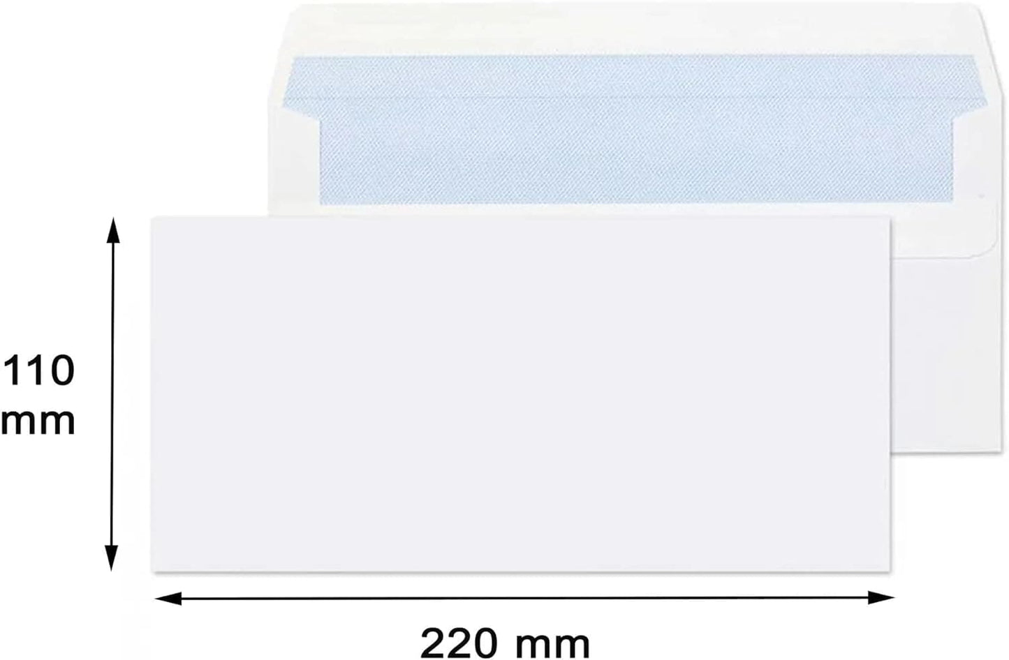 JKG® 50 x DL White ENVELOPES - Small Self Seal Wallet Envelopes PR | Letter Envelopes | A4 A5 Letters, No Window Envelopes Mail Posting Supplies | 25/50/100 DL White Mailing Envelopes [110mm x 220mm]