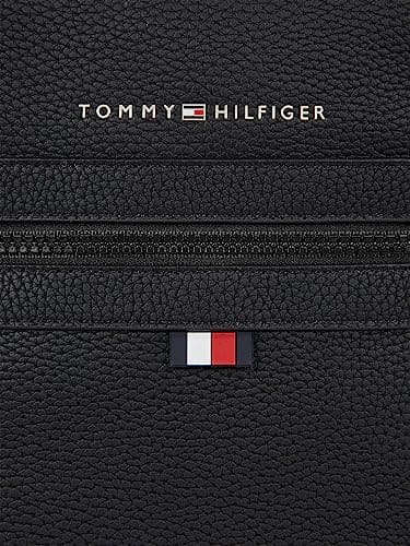 Tommy Hilfiger Men Essential PU Crossover Shoulder Bag Small, Black (Black), One Size