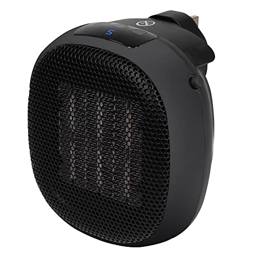 Russell Hobbs RHPH7001 700W Compact Portable Black Ceramic Plug in Fan Heater in Black with 2 Heat Settings & Overheat Protection, 10m2 Room Size, 2 Year Guarantee