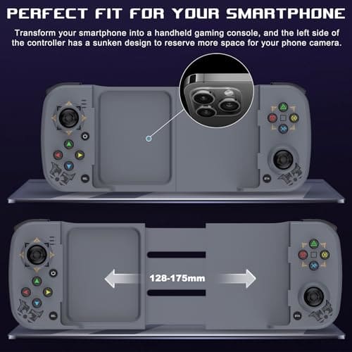 Joso Mobile Game Controller for Android, iPhone, PC with M1/M2 Programmable, Phone Controller for iPhone 14, 13, 12, 11, Samsung Galaxy, Xiaomi, OPPO, Realme, Call of Duty, Genshin Impact & More