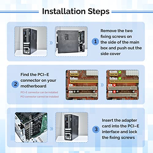 ELUTENG PCIE USB 3.0 Card, PCIE Expansion Card 7 Port PCI-e USB 3.0 Card Super Fast 5Gbps PCI-E to USB 3.0 Expansion Card Adapter Support PCI-E X1 X4 X8 X16, Support Windows 11/10/8/7/XP