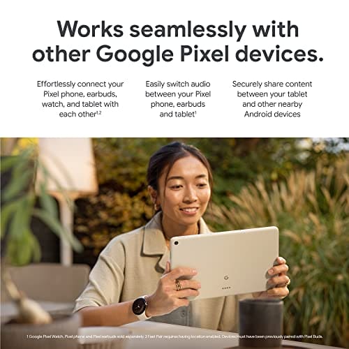 Google Pixel Tablet with Charging Speaker Dock (11 Inch Display, 128 GB Storage, Android, 8 GB RAM) – Porcelain