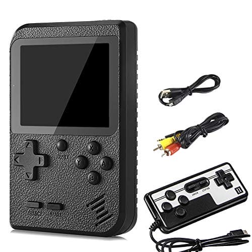 Portable Handheld Games Console with 800 Classical Games,Mini Retro Game Player Support for Connecting TV and Two Players,1020mAh Rechargeable Battery, Present for Kids and Adult (Black)