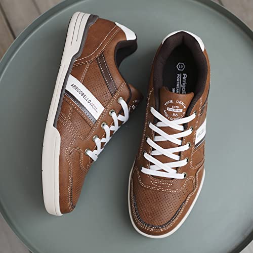 TARELO Trainers Men's Shoes Classic Sneaker Brown 7