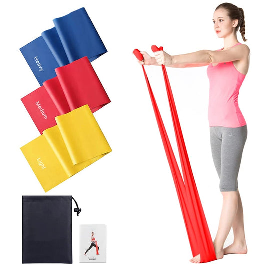 Resistance Bands Set, [Set of 3] 2.0M/6.5ft Skin-Friendly Exercise Bands with 3 Resistance Levels, Workout Resistance Bands Set for Women and Men,Ideal for Strength Training, Pilates, Yoga, Fitness