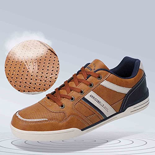 TARELO Trainers Men's Shoes Classic Sneaker Brown 7