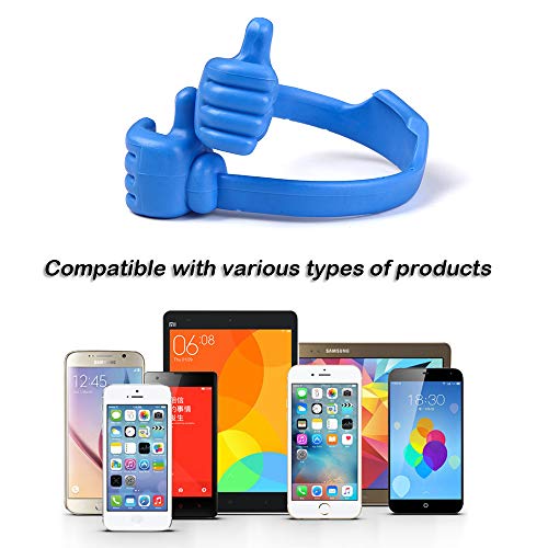 YuCool 4 Packs Thumbs Up Cell Phone Stands, Adjustable Flexible Cellphone Tablet Stand,Mobile Smartphone Mount Cradle Tablet Computer Display Holder for Compatible for Desk Desktop-4 Colors