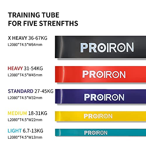 PROIRON Resistance Bands - Assisted Pull up Bands - Exercise Bands for Crossfit Powerlifting Strength Training - Mobility Bands for Men and Women - 2080mm Long Purple (27-45kg)