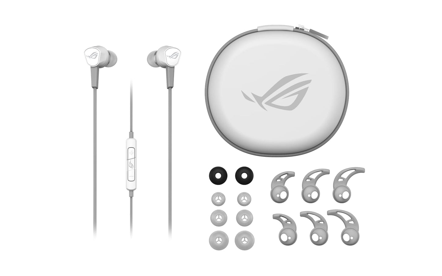 ASUS ROG Cetra True Wireless Gaming Headphones (Low-Latency Bluetooth Earbuds, Active Noise Cancelation, 27-Hour Battery Life, IPX4 Water Resistance, Wireless Charging) - Moonlight White