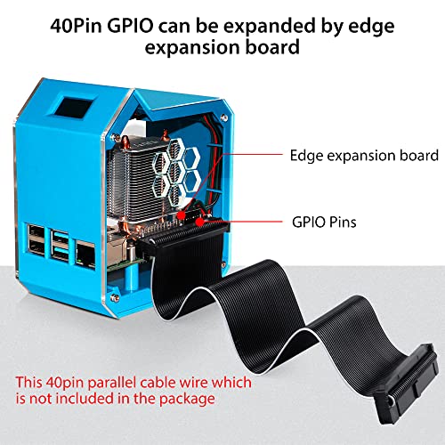 GeeekPi Mini Tower Kit, Raspberry Pi ICE Tower Cooler with Raspberry Pi ICE Tower Case, 0.96'' OLED Module,RGB Cooling Fan,Raspberry Pi Heatsink for Raspberry Pi 4B