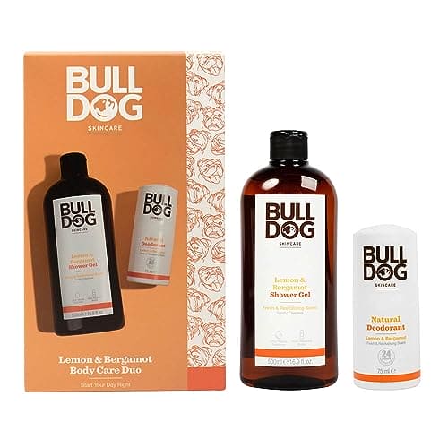 BULLDOG SKINCARE - Lemon & Bergamot Body Care Duo Giftset for Men | Shower Gel & Deodorant