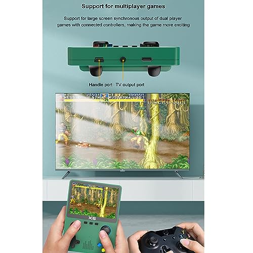 Breadom X6 Retro Handheld Games Consoles, Built In 10000+ Games, 3.5 Inch IPS Screen Retro Games Console, 11 Emulators Retro Handheld Game Console Dual 3D Joystick, Supports two-Player Games, Black