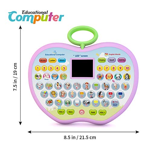 Eala Birthday Gift for Girls Kids, Education Computer Toys Age 1 2 3 Boys Toddlers Tablet Toys Gift Age 2 3 4 Childrens Girls Learning Toy for 2-4 Year Old Girls