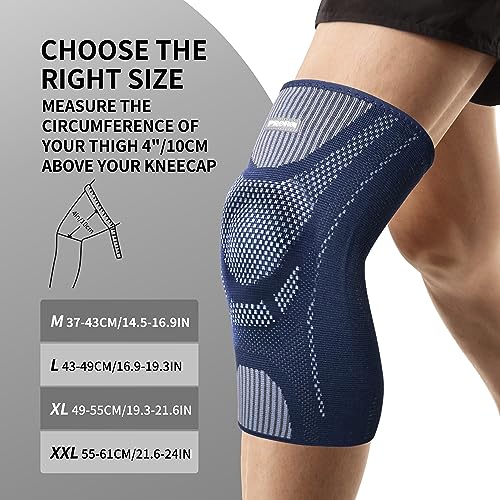 PROIRON Knee Support with Side Stabilizers & Patella Gel Pads, Knee Compression Sleeve, Knee Brace for Meniscus Tear, Arthritis, Men Women Injury Recovery, ACL, Joint Pain, Running, Walking, Sports