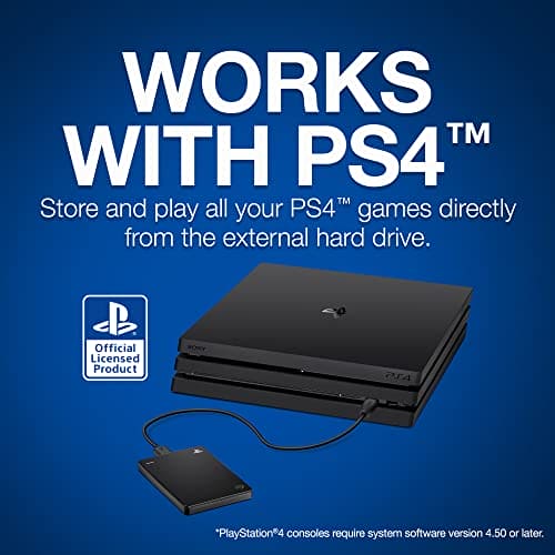 Seagate Game Drive for PS4 Systems 2 TB External Hard Drive Portable HDD – USB 3.0, Officially Licensed Product (STGD2000100)