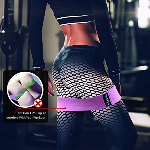 PROIRON Fabric Resistance Bands,Exercise Booty Bands[Set of 3] for Hips &Glutes, Non-Slip Stretch Bands Non-Rolling Hip Bands for Women, Training Yoga Pilates